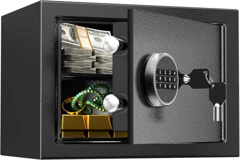 Safe,0.8 Cubic Feet Safe Box,Anti-Theft Digital Security Lock Box W/ Electronic