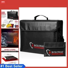 Fireproof Bag 17x12x5.8 Inch Water Resistant Document Safe Money Valuables
