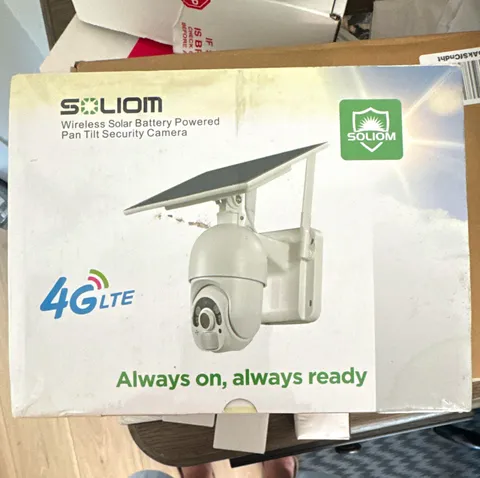 Soliom 4G LTE Wireless Solar/Battery PTZ Outdoor Camera 1080p Motion White