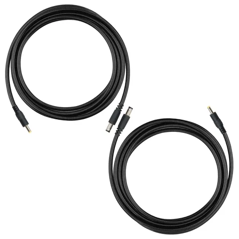 KSK Chewproof Power Cable for Solar Panel Connector, 5.5x2.1 to 4.0x1.7 Black