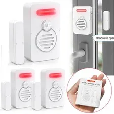 Personal Door Sensor Alarm Low/Loud 50 to 90 dB Voice Window Burglar Alert 3Pack