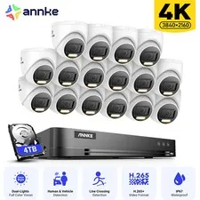 ANNKE 4K TVI Security Camera System 8MP 16CH DVR Color Night Vision Outdoor CCTV