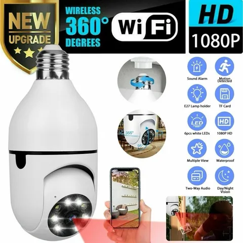 IR E27 Light Bulb IP Camera 1080P HD Wireless Wifi Smart Home Security Camera