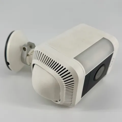 Ring - Spotlight Cam Plus Outdoor/Indoor Wireless 1080p Battery Camera - White