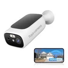 Solar Security Camera Outdoor Wireless, 5GHz/2.4GHz WiFi Camera For Home
