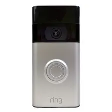 Ring 2nd Gen 5UM5E5 Silver & Black Night Vision 2-Way Talk 1080p Video Door Bell