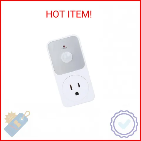 Motion Detection Sensor Power Socket Switch, 110V PIR Infrared Electrical Outlet