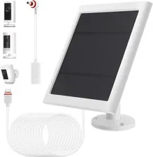 IP65 Solar Panel Outdoor for Ring Cameras (White 1P) Spotlight Cam Plus/Pro(Batt
