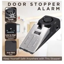 Electronic Burglar Alarm Intelligent Home Security Wedge Door Stop Alarm System 