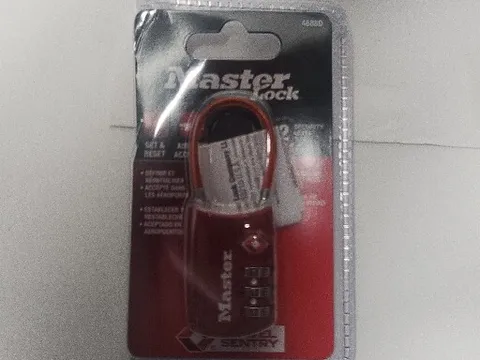 Master Lock travel combination padlock, set your own combination, Red