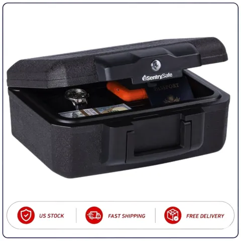 SentrySafe 1200 Fire-Resistant Safe Box Key Lock 0.18 Cu Ft Black
