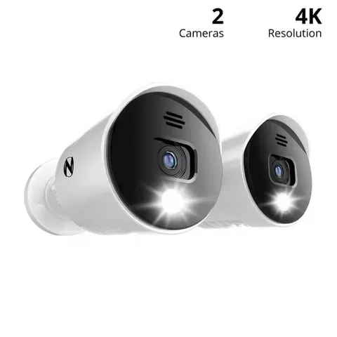 Night Owl Wired IP 4K UHD Indoor/Outdoor Add On Spotlight Cameras with White