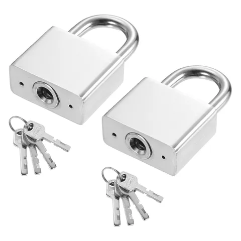 2Pcs 40 x 60mm Heavy Duty Lock Alloy Steel High Security Padlock with 8 Keys