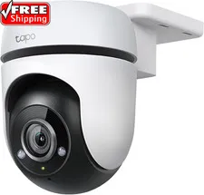 Tapo 1080P Outdoor Wired Pan/Tilt Security Wi-Fi Camera, 360° View, Motion Track