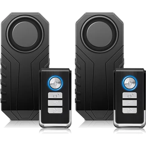 Bike Alarm with Remote 2Pack, 113dB Wireless Vibration Motion Sensor Motorcyc...
