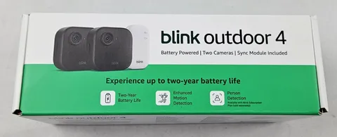 (2 Pack) Blink Outdoor 4 Battery Powered Camera w/ Sync Module