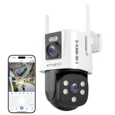 WiFi6 Dual-Lens Security Camera, 4MP QHD 360° PTZ with AI Tracking