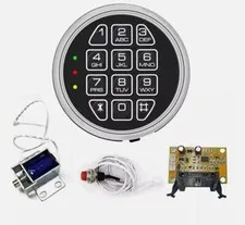 Gun Safe Lock Replacement,Chrome Keypad Electronic Safe Lock with Solenoid Lock