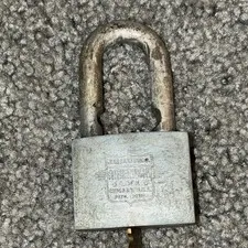 American Lock Metal Silver Keyed Padlock w/ Hardened 10mm Shackle, 1 Key E178