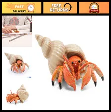 Realistic Hermit Crab Figure - Marine Life Toy for Kids 3+ - Educational Ocean D