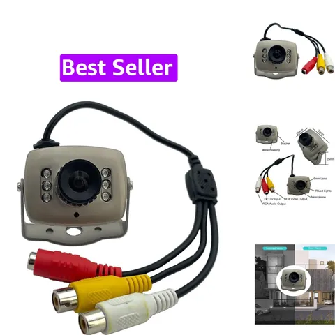 CCTV 1/3 CCD 1000tvl 6mm Indoor/Outdoor 6pcs IR LEDs Mini Video Camera Day/Ni...