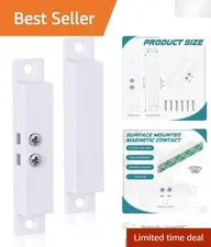 1 Set Magnetic Contact Sensor for Doors & Windows - White Security Alarm