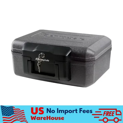 SentrySafe 1200 Fire-Resistant Box Safe with Key Lock 0.18 Cu. ft., Black