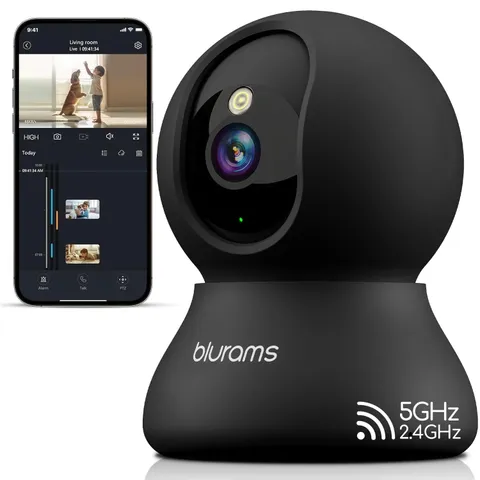 blurams Indoor Camera, 2K Pet Camera 360° Cameras for Home Security with Phon...