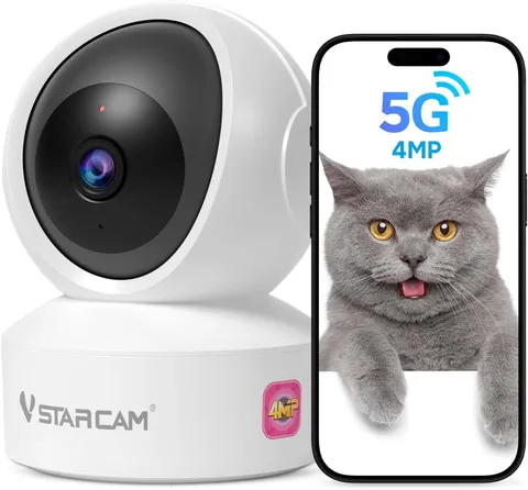 5G Security Camera Indoor, 4MP 2.5K Pet Camera with Speaker for Dog/Cat, Baby Mo