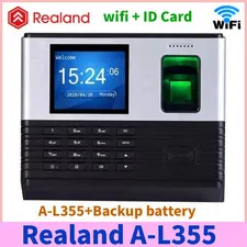 Realand A-L355+Backup Battery 2.8"  LCD WIFI+ID Card Fingerprint Time Attendance