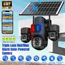 3 Lens 4K HD WiFi Home Security IP Camera Outdoor Wireless 1080P CCTV PTZ IR Cam
