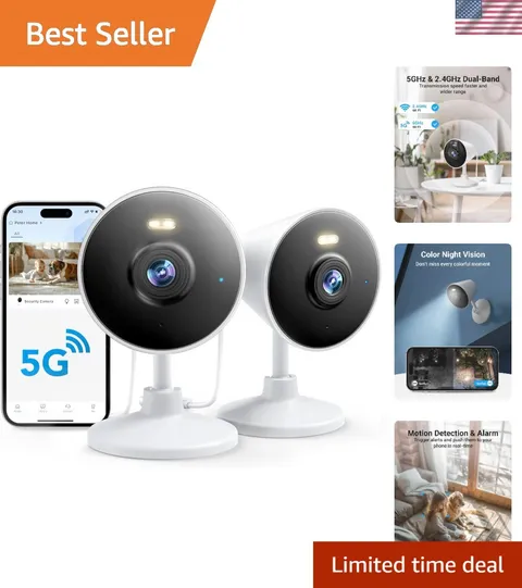 Advanced Wi-Fi Security Camera Pack - Indoor/Outdoor, 2-Way Audio, Night Vision