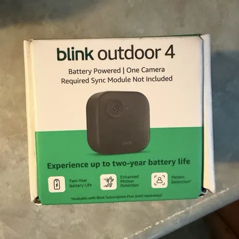 Blink Outdoor 4 1080p Wireless Wi-Fi Battery Cam, Motion/Person, Black 1-Cam