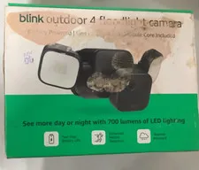 Blink Outdoor 4 Floodlight Camera w/ Sync Module Core 700 Lumens Black