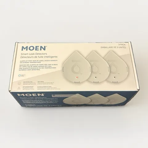 Moen Flo Smart Water Leak Detector Sensor WiFi 3-Pack White 920-005