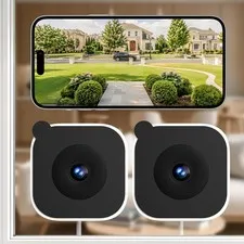 2K No-Drill Window Camera, WiFi Window Cameras for Home Security, 2 Pack