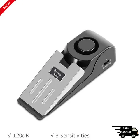 120DB Wireless Door Stop Alarm Door Stopper Portable Home Travel Security System