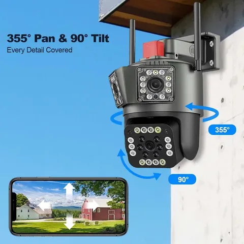 9MP Camara De Seguridad Wifi Inalambricas Para Casa y Exterior Con Audio Video