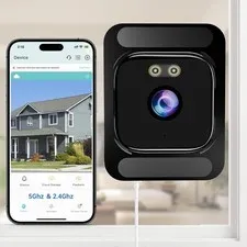 Window Camera for Home Security: 2.4GHz&5GHz WiFi 4K Indoor Camera with Color...