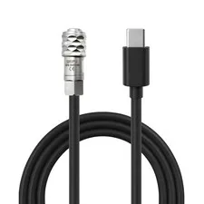 Type C USB C PD to Weipu 2 Pin Female Coiled Power Cable Compatible for BMPCC...