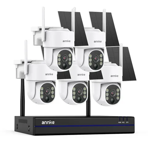 Annke 4MP Wireless PT Security IP Camera System Wifi Solar Battery TwoWay Audio