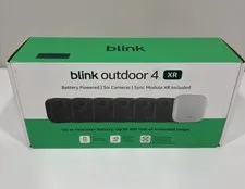 Blink Outdoor 4 XR , 6  Camera System w/Sync Module Included - New Sealed
