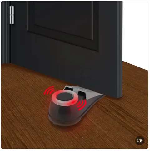 Door Stop Alarm Security Wedge Portable Anti Theft Travel Home Safety
