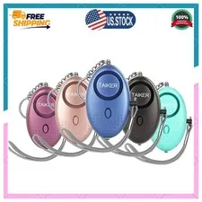 5Pcs 140dB Personal Safety Alarm Keychain with LED Light for Women Kids Elders