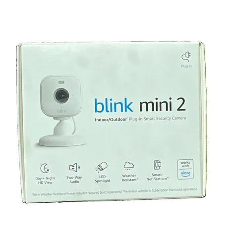 Blink Mini 2 Security Camera Webcam 1080p HD Home Pet Cam Mic White New