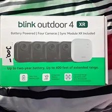Blink Outdoor 4 XR 4-Cam Wireless Wi-Fi Battery System w/ Sync Module XR