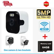 5MP Window Camera, 2.4GHz & 5GHz WiFi6 Indoor Cameras for Home Security Outdoor