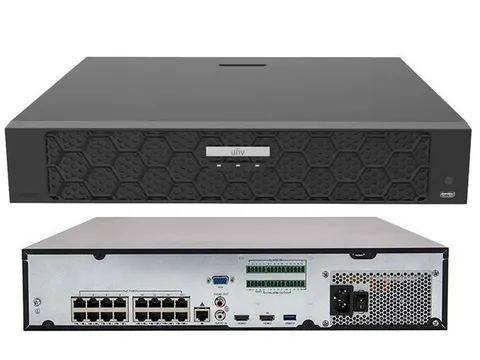 Uniview NVR504-16B-P16-IQ 16-Channel 16MP IA NVR Network Video Recorder (No HDD)
