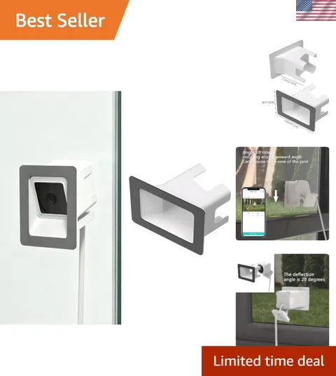 Water-Resistant Angled Window Mount for Wyze Cam V4 & V3 - Sleek White Design