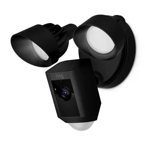 Ring Floodlight Cam Wired Plus Surveillance Camera -black